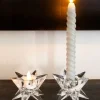 Portavelas De Cristal Diseño Estrella Sirio