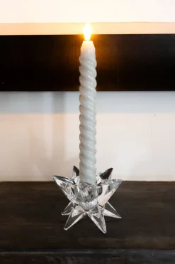 Portavelas De Cristal Diseño Estrella Sirio