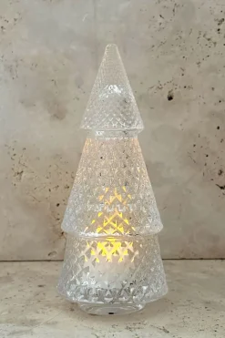 Portavelas Desmontable De Cristal Con Diseño De Árbol Transparente Picos Pequeño