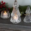Portavelas Desmontable De Cristal Con Diseño De Árbol Transparente Pequeño
