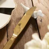 Posacubiertos Con Diseño De Perro De Porcelana Blanca
