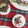 Posavasos De Fieltro Blanco Con Diseño De Ratón Con Árbol