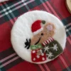 Posavasos De Fieltro Blanco Con Diseño De Ratón Con Regalo