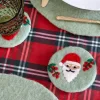 Posavasos De Fieltro Verde Con Diseño De Papa Noel