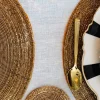 Posavasos Dorado Bordado Con Cuentas