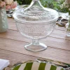 Recipiente Con Tapa Cristal Tallado