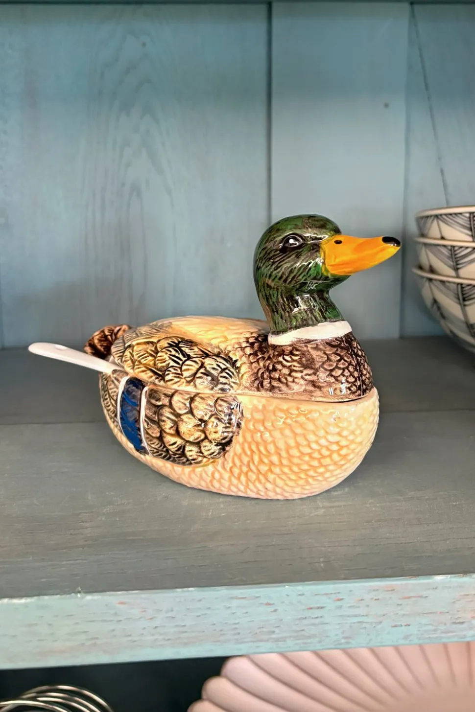 Recipiente Con Tapa Y Cuchara Diseño Pato