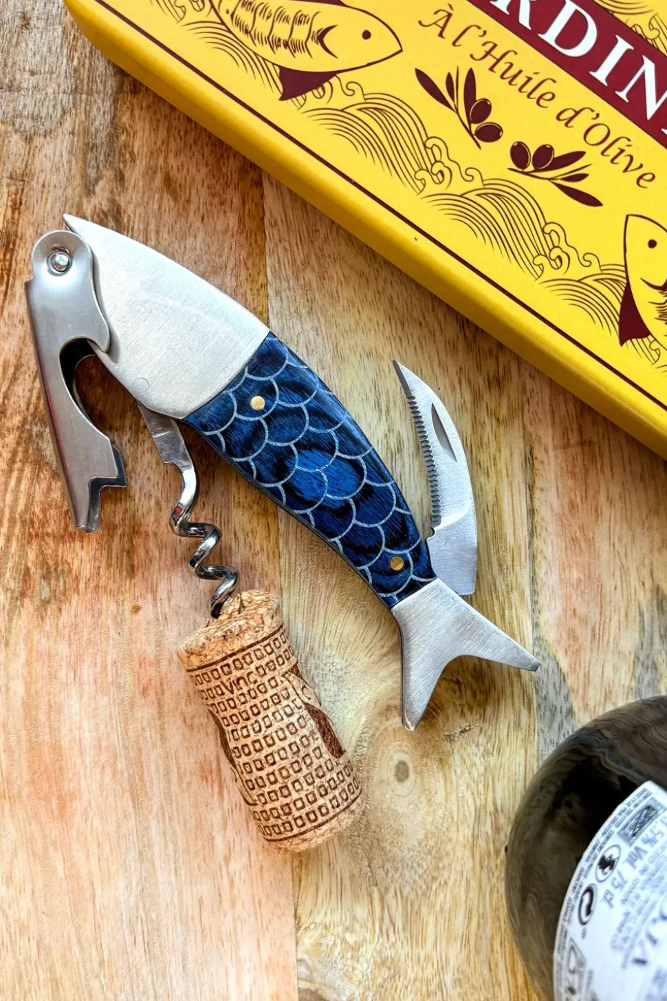 Sacacorchos Con Diseño De Sardina En Lata Vintage