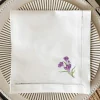 Servilleta Bordada A Mano Con Diseño De Flor Crocus Violeta