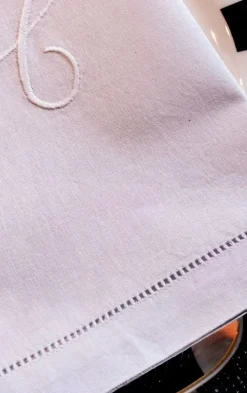 Servilleta De Algodón Con Detalle Vainica Inicial O