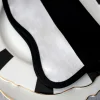 Servilleta Rayas Blancas Y Negras