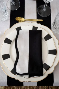 Servilleta Rayas Blancas Y Negras