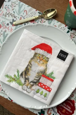 Servilletas Gato de Navidad Grandes