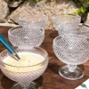 Set 6 Copas Cristal Helado Transparente Picos