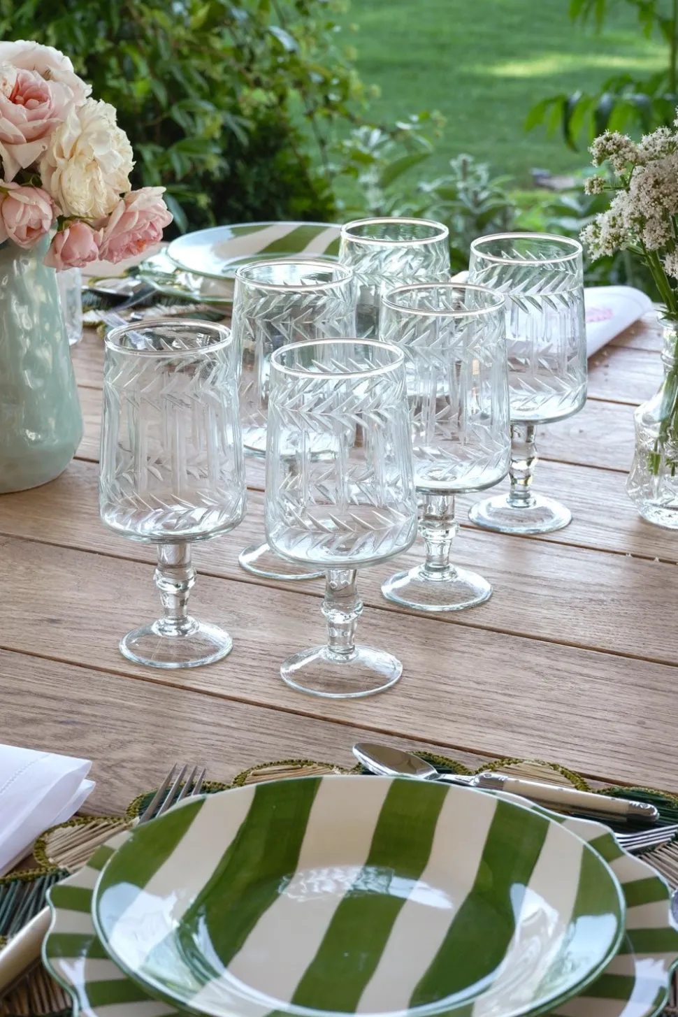 Set 6 Copas Cristal Tallado