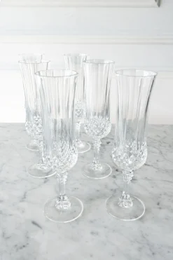Set 6 Copas De Champagne Cristal D'Arques Longchamp