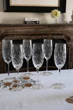 Set 6 Copas De Champagne Cristal Espiga