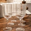Set 6 Copas De Vino Cristal Ondas