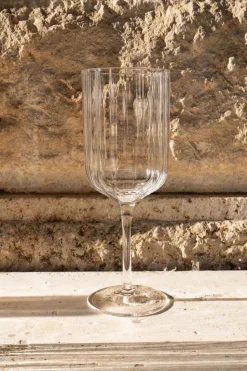 Set 6 Copas De Vino Cristal Ondas