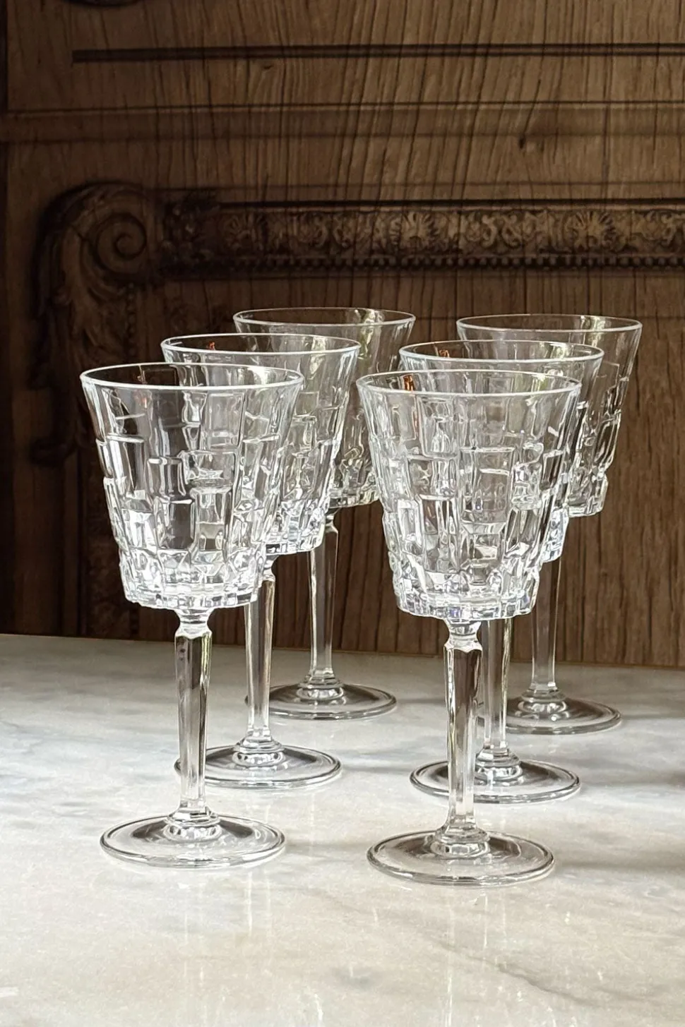 Set 6 Copas De Vino Diseño Glacial