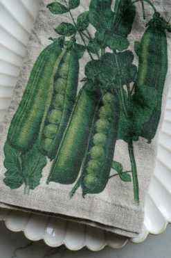 Set 6 Servilletas De Lino Con Diseño De Hortalizas
