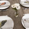 Set 6 Servilletas De Lino Con Diseño De Aves