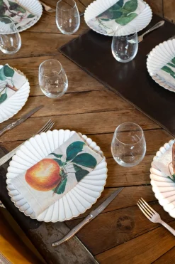 Set 6 Servilletas De Lino Con Diseño de Frutas