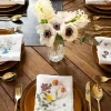 Set 6 Servilletas De Lino Con Diseño De Flores Silvestres