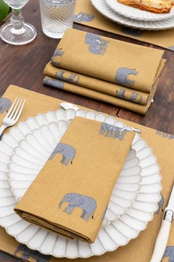 Set 4 Servilletas Elefantes