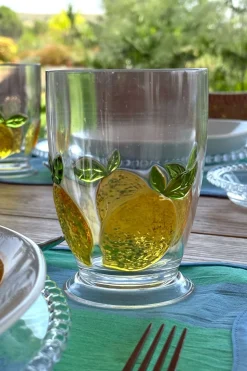 Set 6 Vasos Acrílicos Diseño Limones
