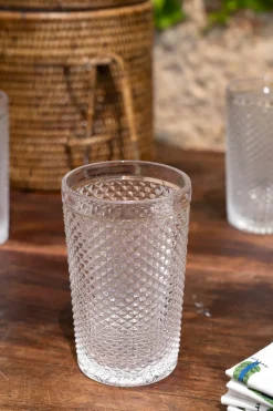 Set 6 Vasos Cristal Altos Transparente Picos