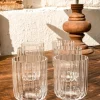 Set 6 Vasos Cristal Ondas Pequeños