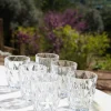 Set 6 Vasos Cristal Transparente Rombos