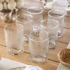 Set 6 Vasos De Cristal Tallado Rombos Grandes
