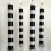 Set 4 Velas Blancas Y Negras
