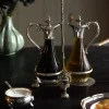 Set Aceitera Y Vinagrera De Cristal Y Plata Co