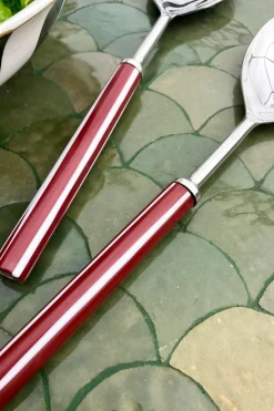Set Cubiertos De Servir Con Mango De Resina De Colores
