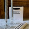 Set De 2 Candelabros De Cristal Pequeños & Velas LED