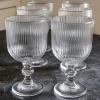 Set De 6 Copas De Cristal Talladas Transparentes