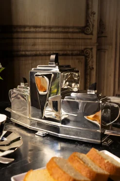 Set De 3 Piezas Para El Té De Plata Co