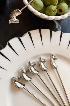 Set De 6 Pinchos Con Diseño De Caballos