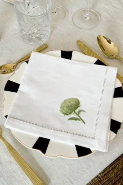 Set de 6 Servilletas Bordadas a Mano con Diseño de Verduras