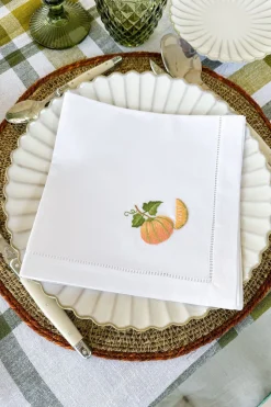 Set de 6 Servilletas Bordadas a Mano con Diseño de Frutas