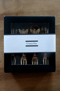 Set De 4 Tenedores De Bronce Con Diseño De Pájaro