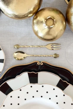 Set De 4 Tenedores De Bronce Con Diseño De Granadas