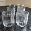 Set De 6 Vasos De Cristal Tallados Transparentes