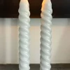 Set De 2 Velas LED Con Diseño En Espiral Grises CO