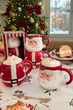 Set De Dos Tazas Con Diseño De Papá Noel