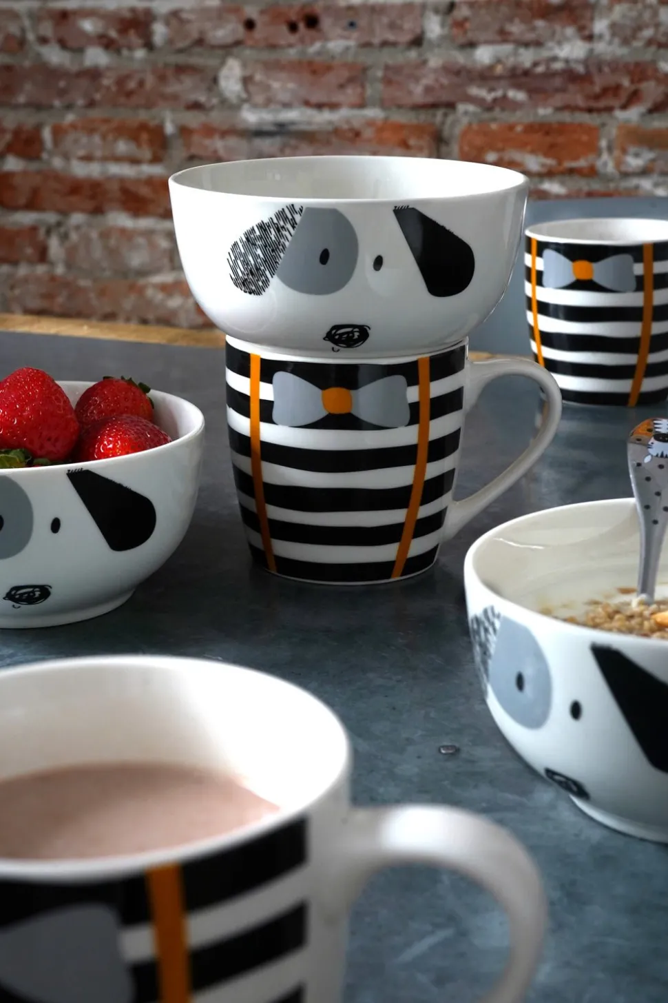 Set de Taza & Cuenco Kids con Diseño de Perrito