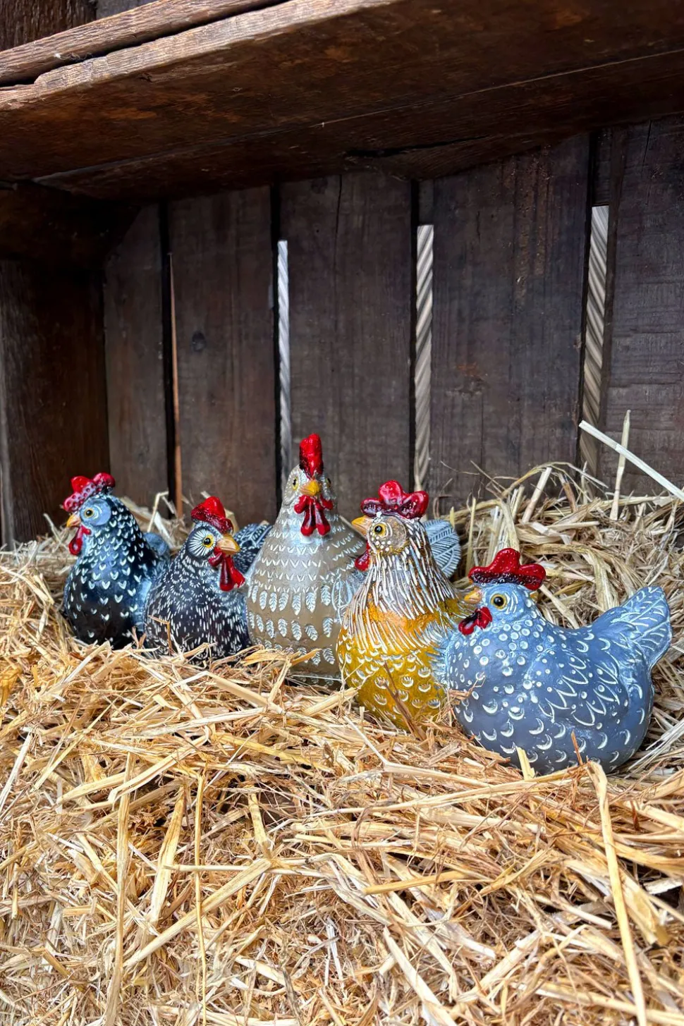Set Figuras Decorativas Gallinas Pequeñas